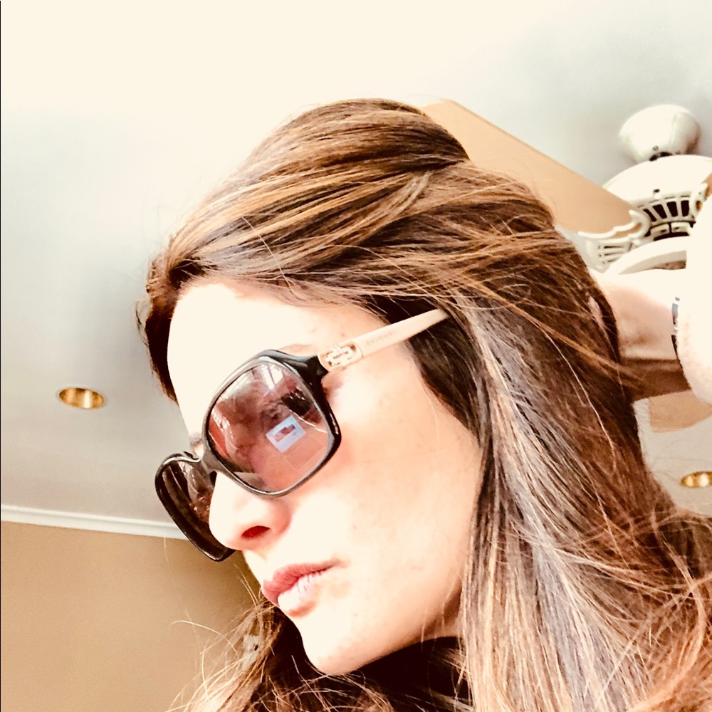 🌟Gorgeous Oversized Blvgari Sunglasses w/Crystals